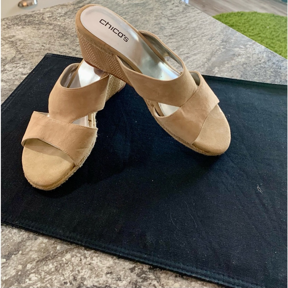 Suede sandals! Chicos like new. 8.5